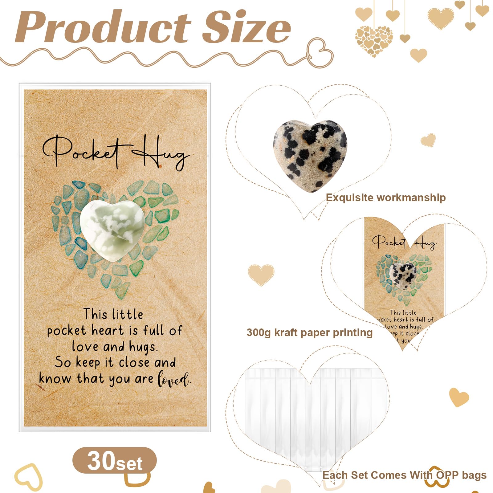 Nosiny 30 opp bags keep hearts organized for gifting