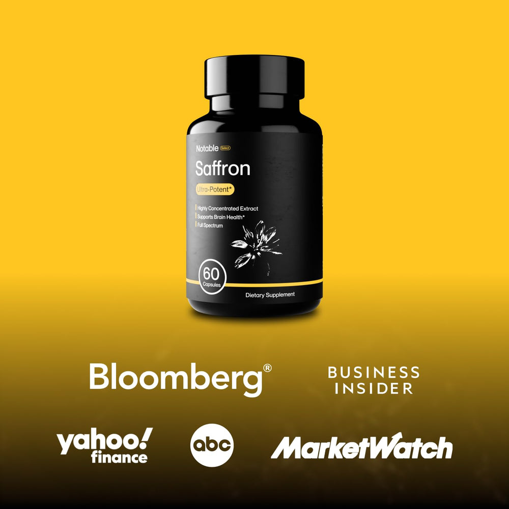 Notable saffron 60-day supply bottle—great value per bottle.