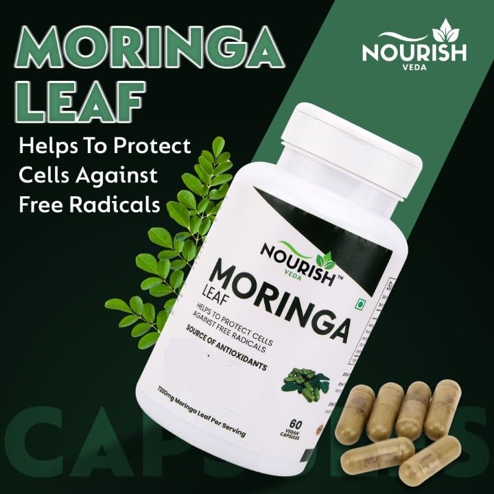 Macro shot of NOURISH VEDA green capsules signaling natural energy.