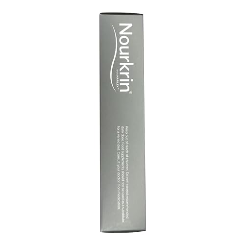 Packaging display for Nourkrin Man, a drug-free option for hair support.