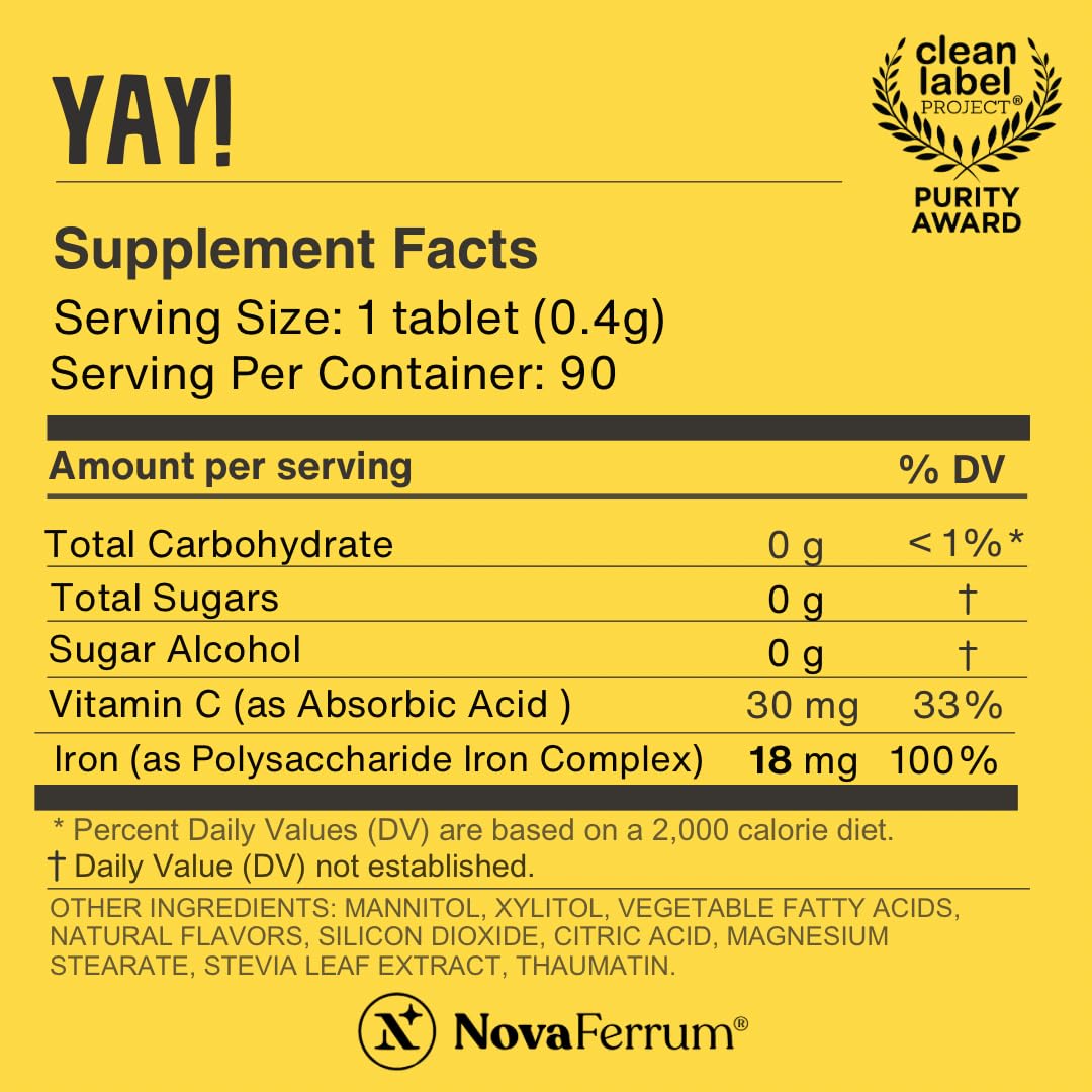 NovaFerrum Yay child-chewing-tablet captures easy pleasant daily intake
