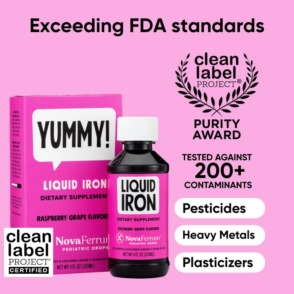 NovaFerrum Yummy flavor visuals emphasize kid-friendly taste and stress-free administration.