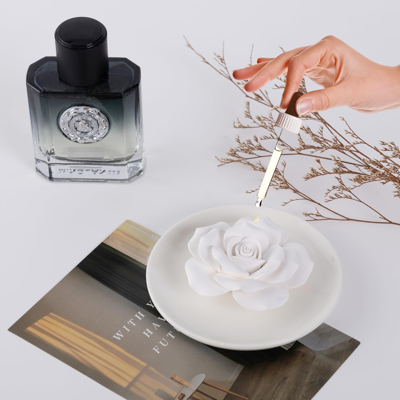 NovaPuff diffuser placed on a desk creating a calm workspace