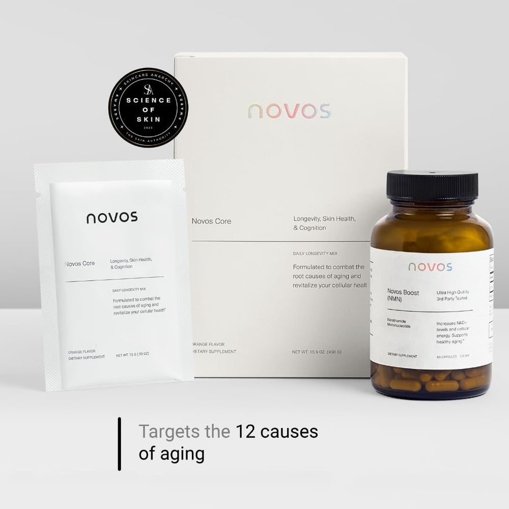 Image focusing on energy and metabolism support with Novos Boost NMN.