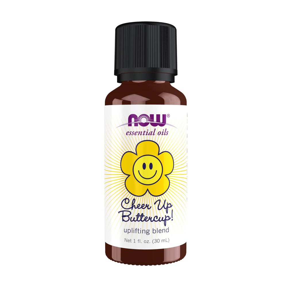 NOW Foods Cheer Up Buttercup bottle with pour spout for a refreshing mood lift
