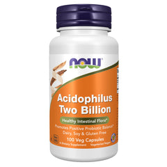 NOW Foods Acidophilus bottle capsules for daily gut-friendly support.