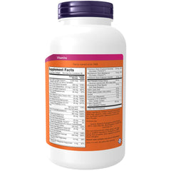 NOW Foods Adam Men's Multivitamin softgels bottle back label with serving info
