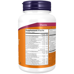 NOW Foods ADAM tablets closeup highlighting compact daily capsules