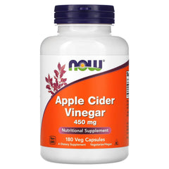 NOW Foods Apple Cider Vinegar capsules bottle for daily wellness.