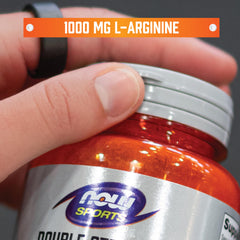 NOW Foods Arginine 1000mg tablets inside bottle highlight convenience