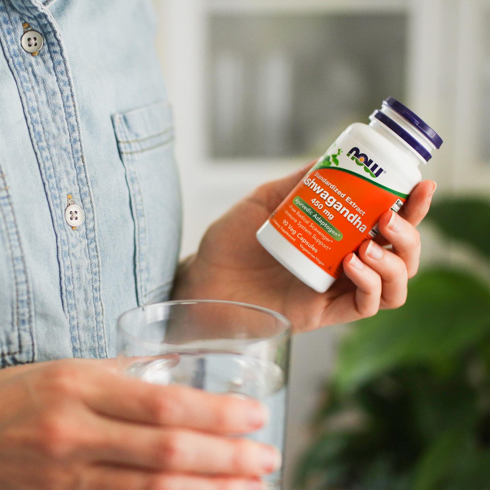 NOW Foods Ashwagandha capsules are vegan and easy to swallow