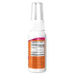 NOW Foods B-12 liposomal spray dispensing close-up showing easy dosing.