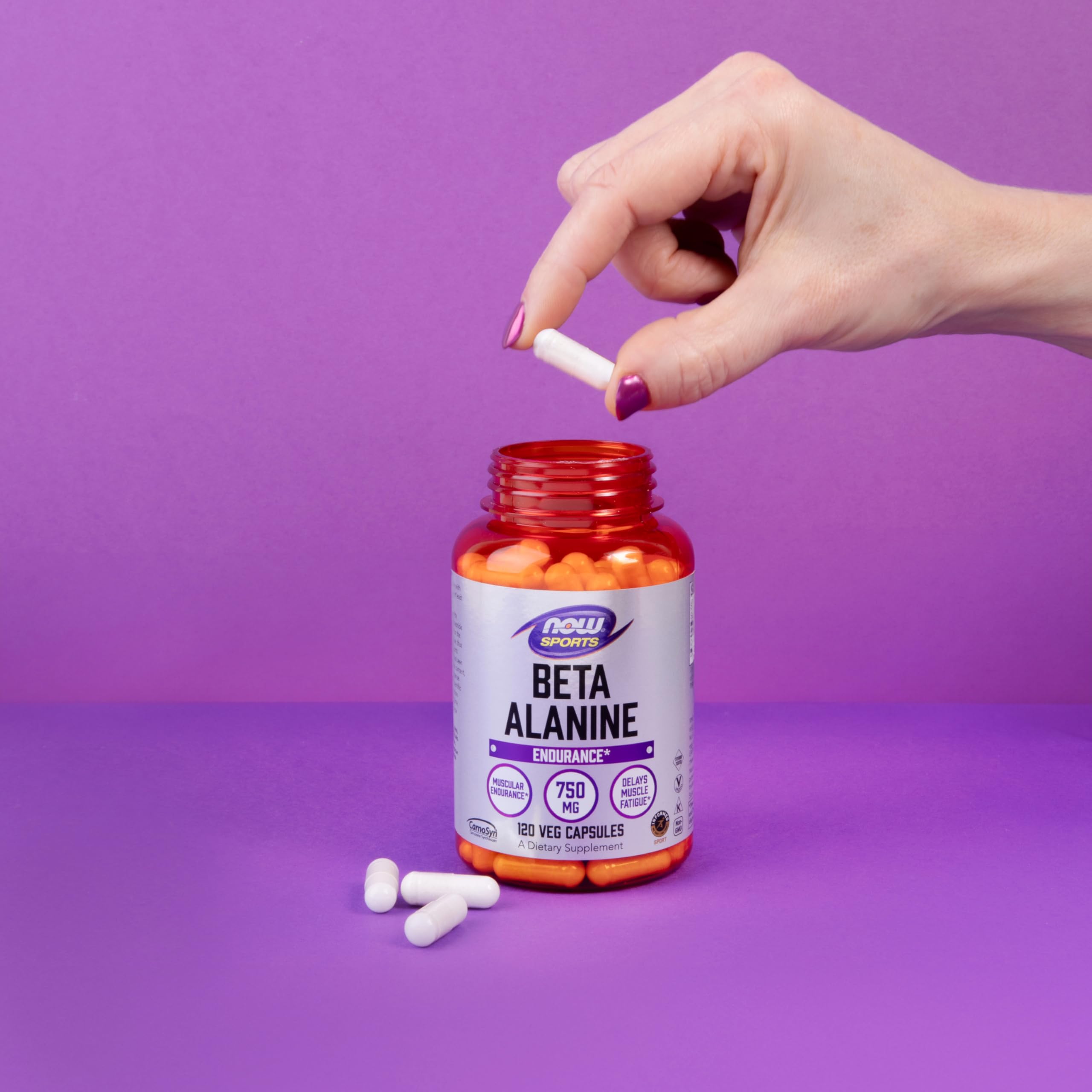 Athlete using NOW Beta-Alanine during training session