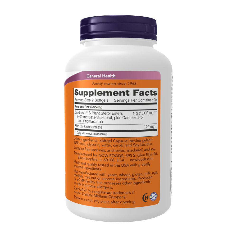 NOW Foods fish oil softgels close-up showcases added omega-3s for heart health