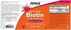 NOW Foods Biotin 10 mg 2-pack packaging – easy supply for ongoing wellness routine.