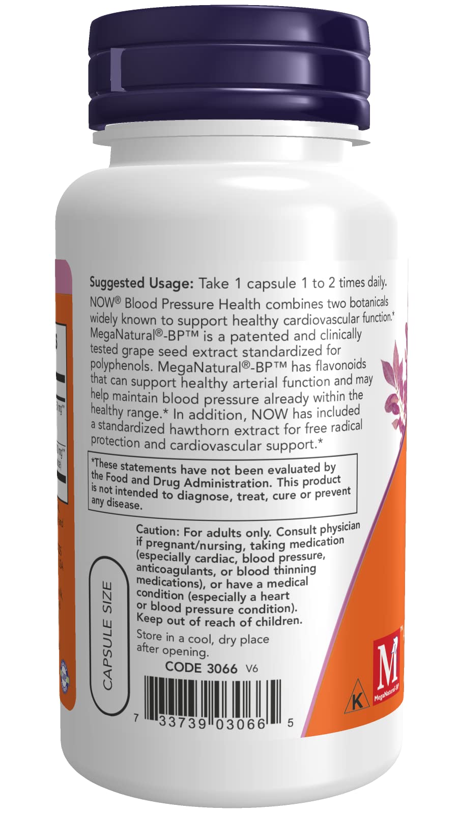 NOW Foods Blood Pressure Health packaging shows two-pack convenience for home supplementation.
