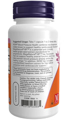 NOW Foods Blood Pressure Health packaging shows two-pack convenience for home supplementation.