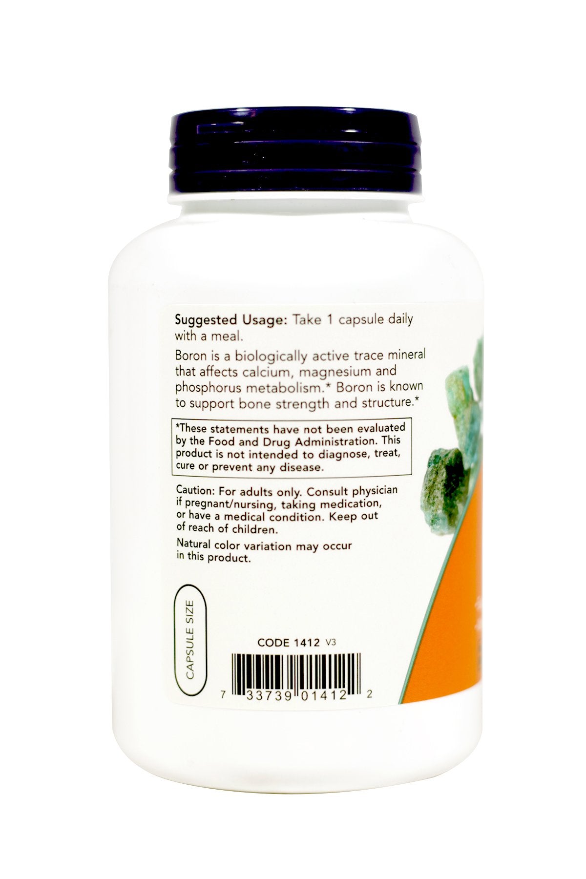 NOW Foods Boron 3 mg two-pack view showing value-packed package.