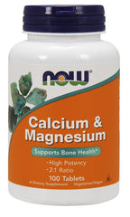 Now Foods Cal Mag 500/250mg bottle provides daily mineral support.