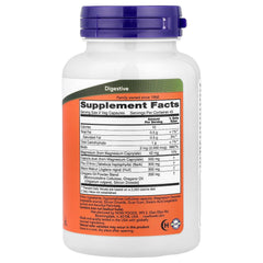 NOW Foods Candida Support ingredients closeup showing Pau D'Arco and oregano oil for gut balance.