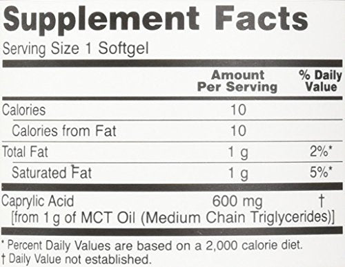 Two-pack Now Foods Caprylic Acid softgels for keto-friendly convenience.
