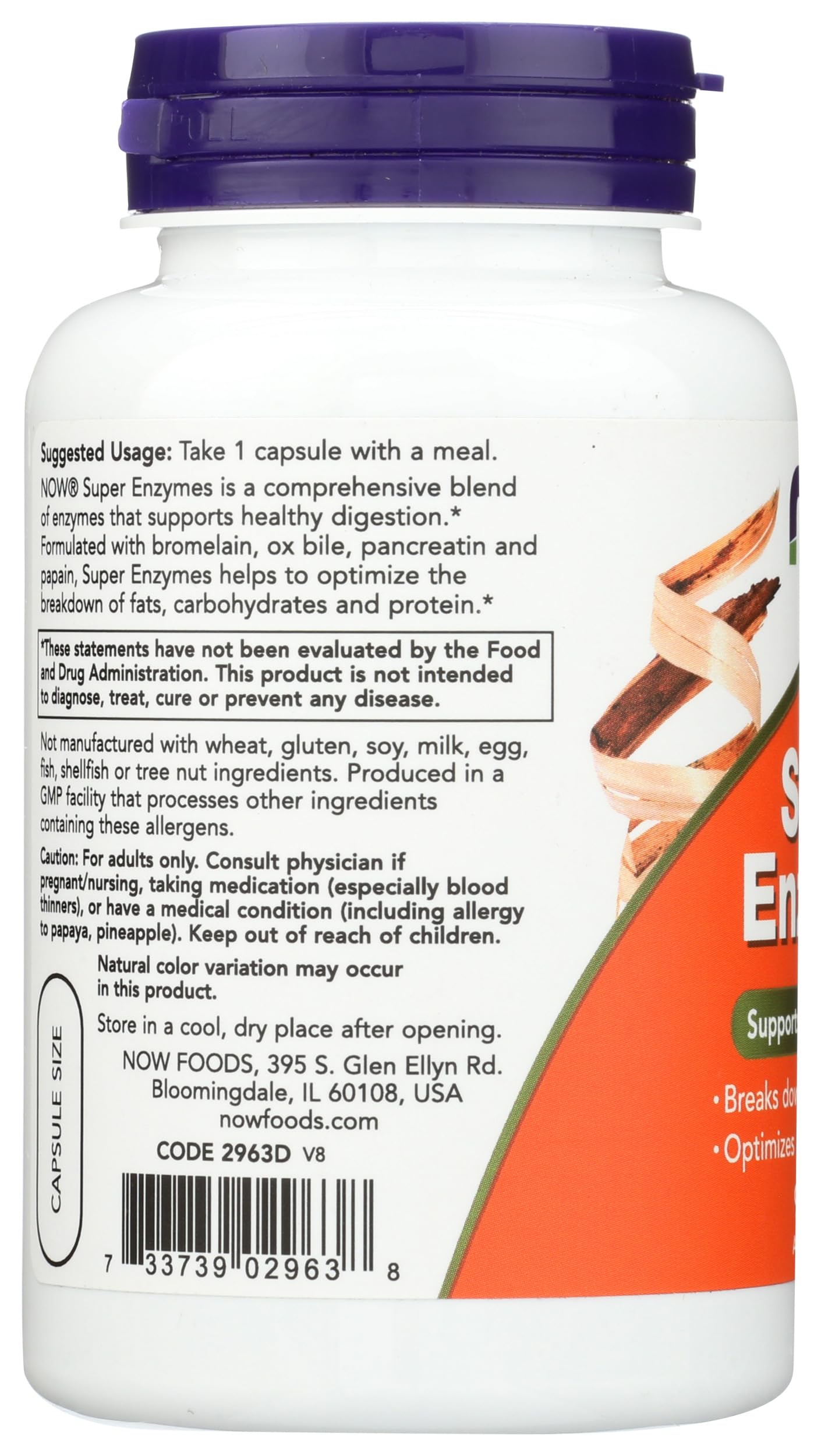 NOW Foods capsules in hand suggest convenient daily digestive support