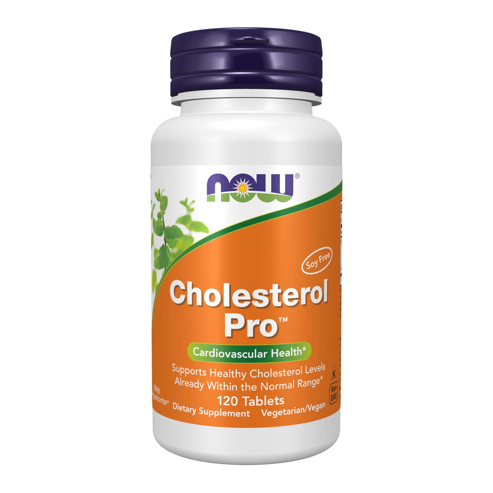 NOW Foods Cholesterol Pro bottle front with Bergamonte for potential heart-support