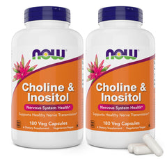 NOW Foods Choline & Inositol bottle front highlighting daily wellness option