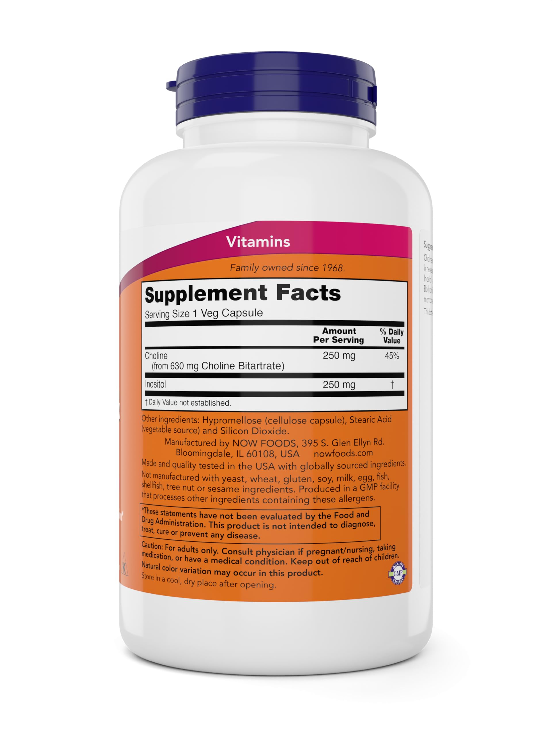 NOW Foods Choline & Inositol lifestyle scene emphasizing daily usage