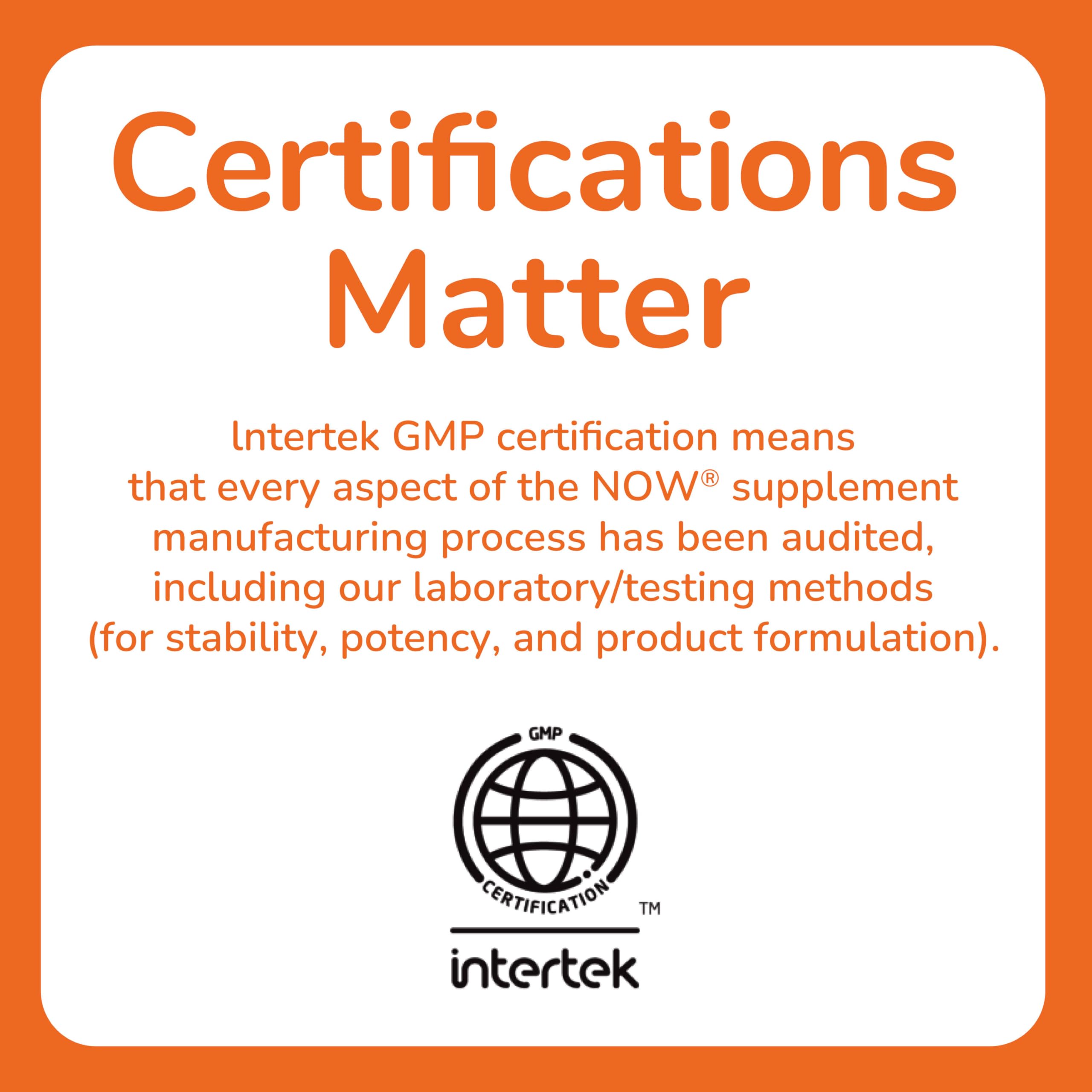 NOW Foods Colloidal Minerals GMP certification seal and USA packaging