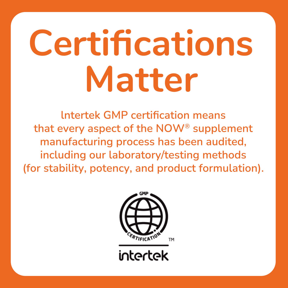 NOW Foods Colloidal Minerals GMP certification seal and USA packaging