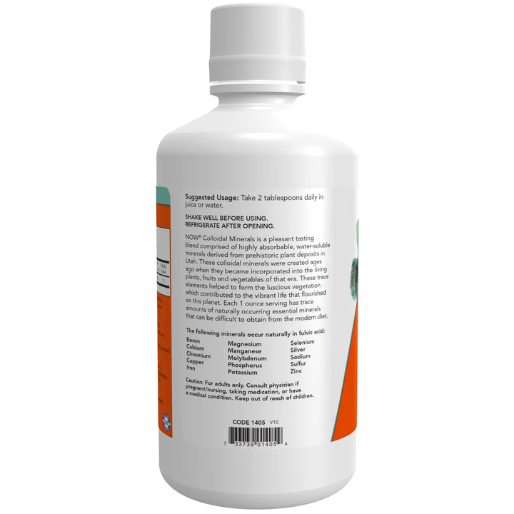NOW Foods Colloidal Minerals glass of water with minerals added