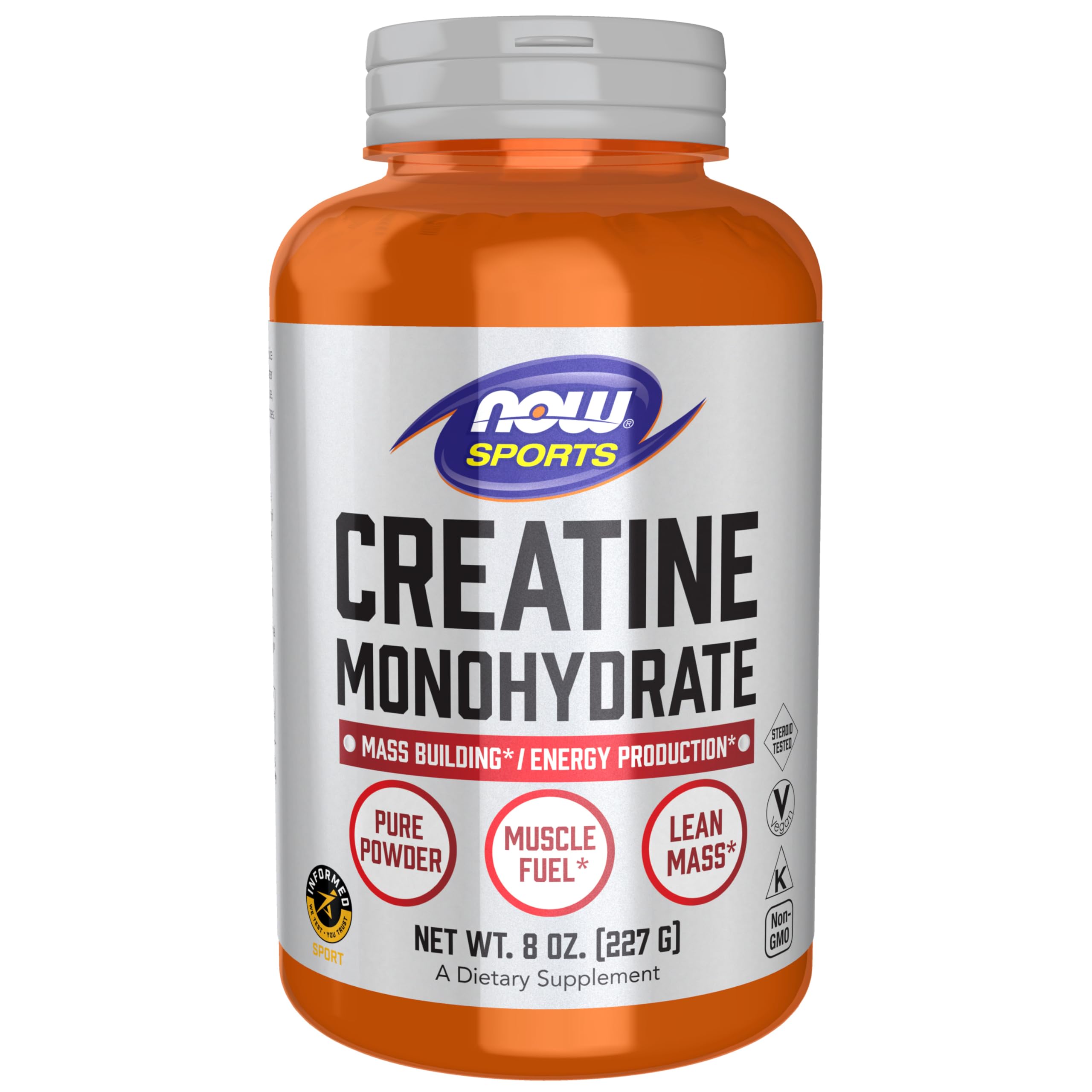 NOW Foods Creatina Monohidrato polvo en bolsa, energía para esfuerzos intensos.