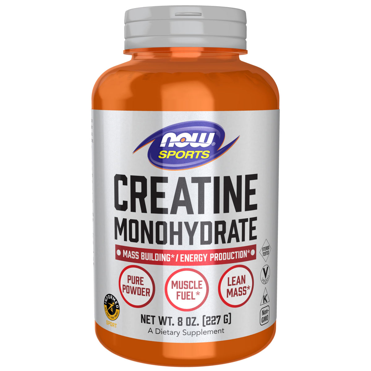 NOW Foods Creatina Monohidrato polvo en bolsa, energía para esfuerzos intensos.