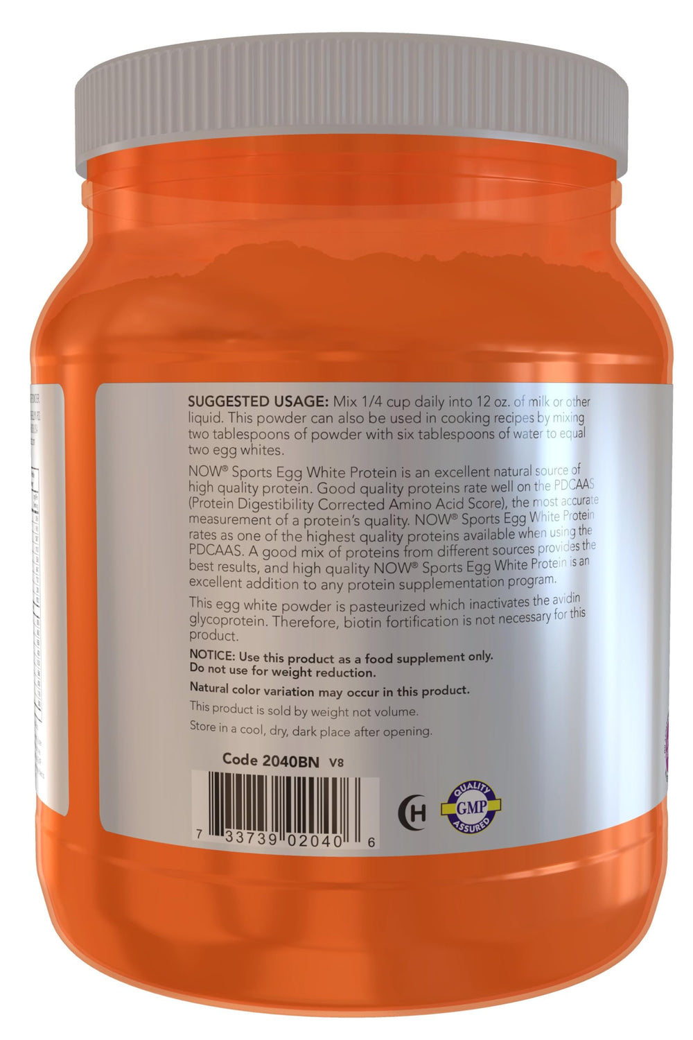 NOW Foods Egg White Protein Powder shake with bottle demonstrates easy mixing for on-the-go nutrition.