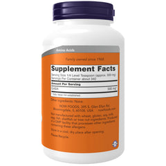 NOW Foods GABA powder with scoop, enabling precise on-demand relaxation dosing.
