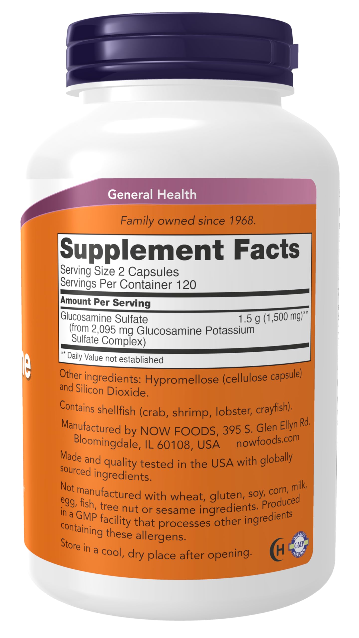 NOW Foods Glucosamine Sulfate capsules—vegetarian capsules for joint mobility