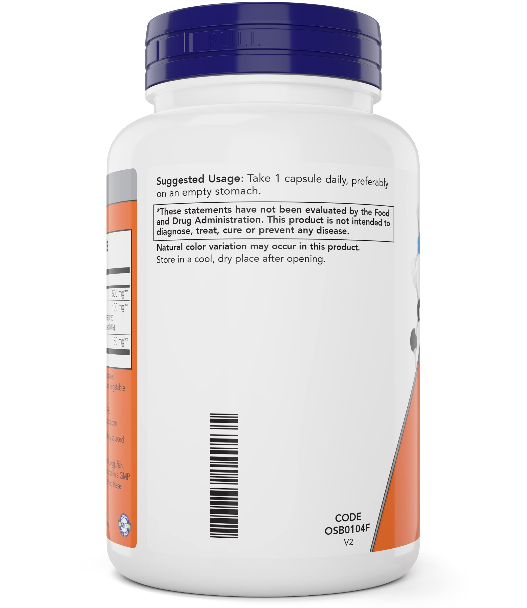 NOW Foods Glutathione 500mg with milk thistle boost for added botanical support.