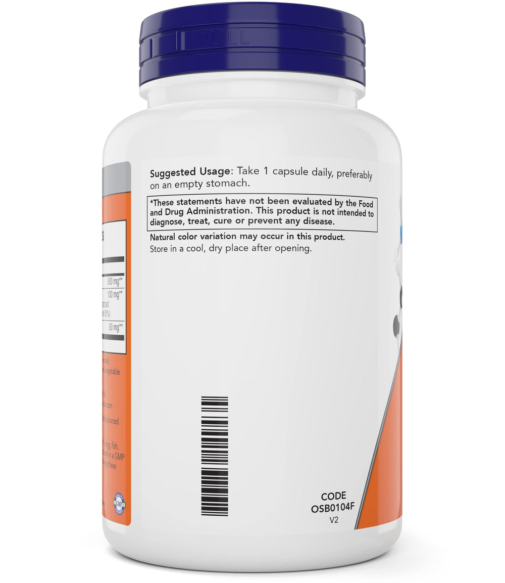 NOW Foods Glutathione 500mg with milk thistle boost for added botanical support.