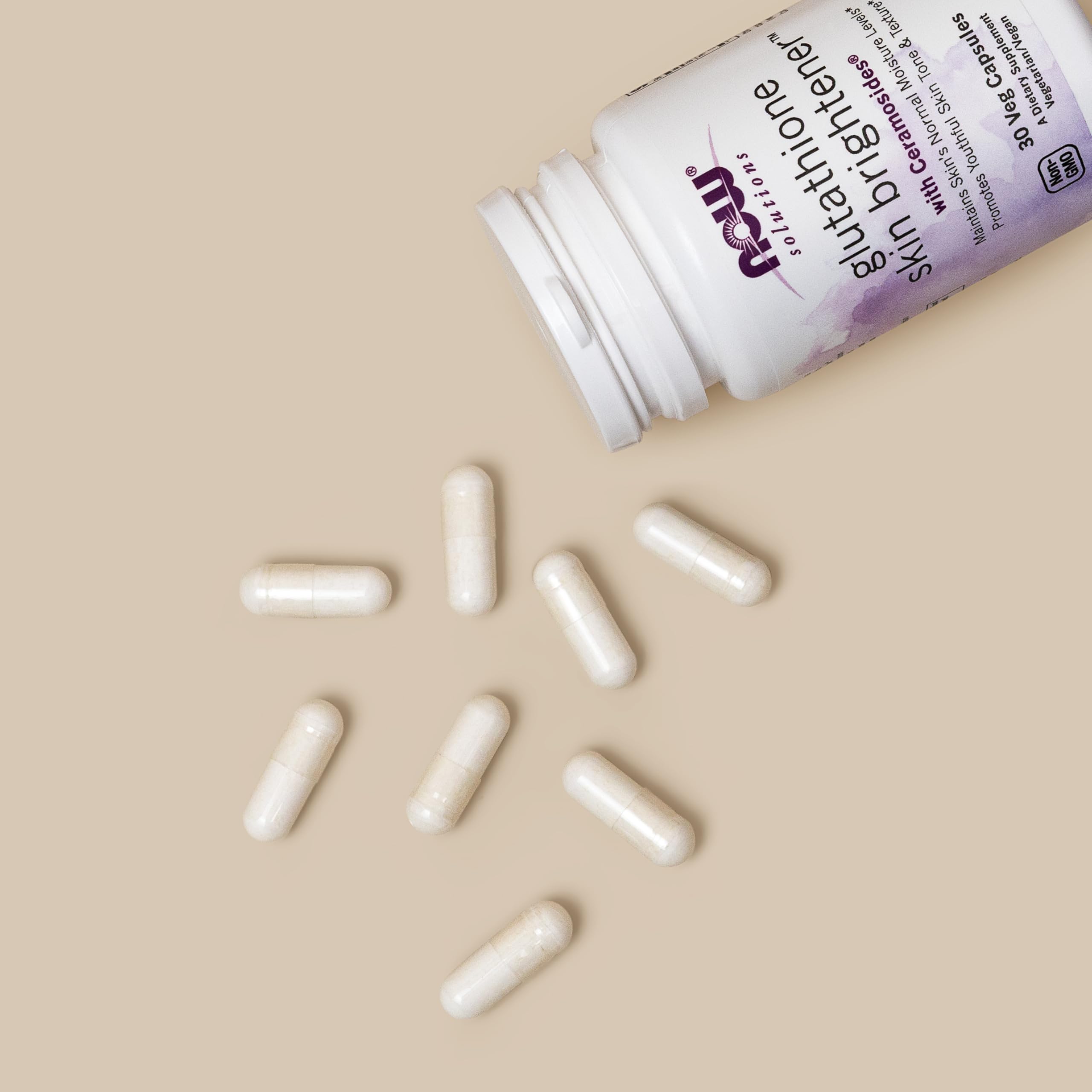 NOW Foods Glutathione Skin Brightener ceramosides plant ceramide focus
