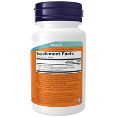 NOW Foods GTF Chromium tablets poured from bottle illustrate convenient daily supplement use