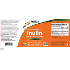 NOW Foods Inulin Powder measuring spoon for easy daily fiber intake