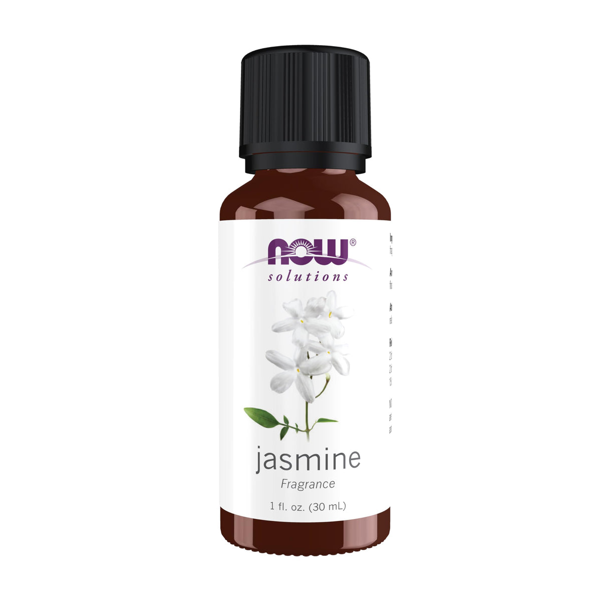 NOW Foods Jasmine Fragrance bottle with a pure, calming floral aroma