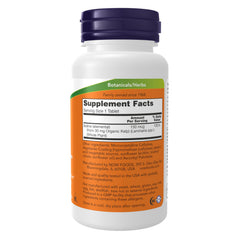 Close-up of NOW Foods Kelp tablet highlighting natural iodine source