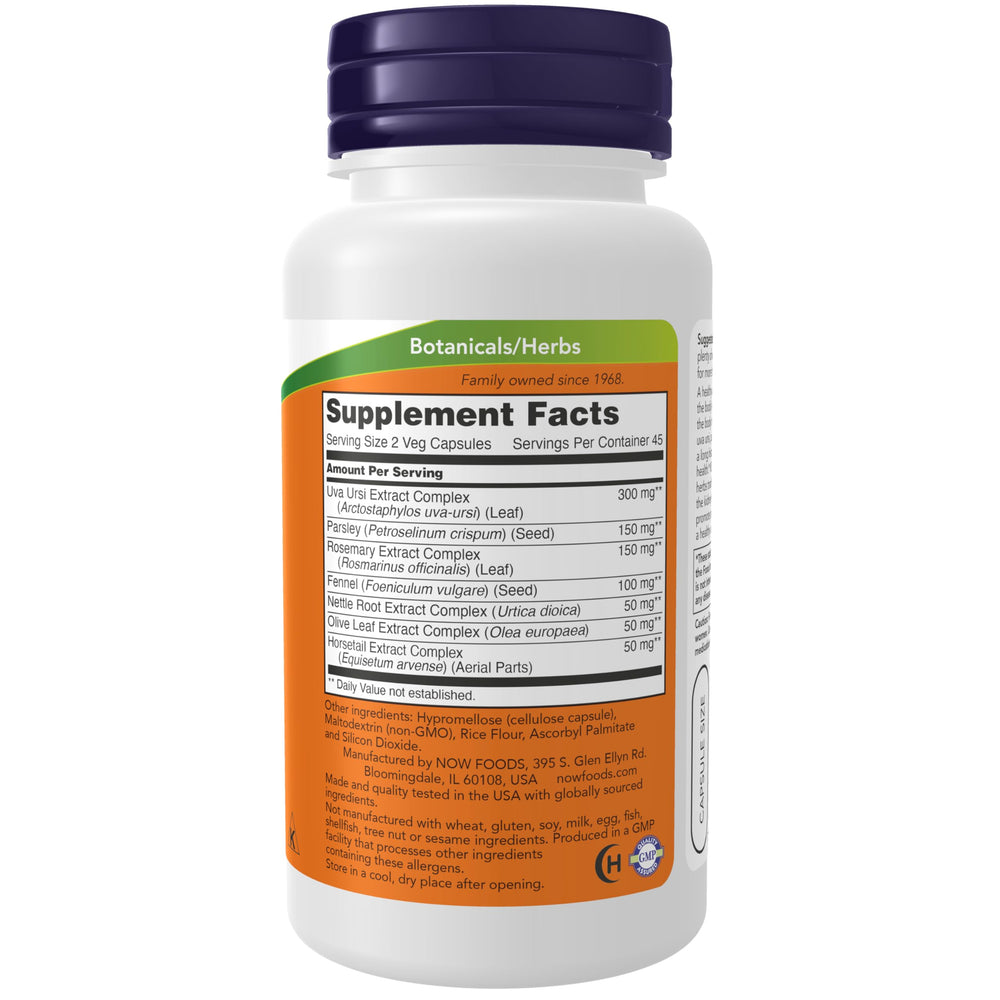NOW Foods Kidney Cleanse with Uva Ursi bottle highlights botanical blend for bladder health