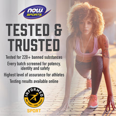 NOW Foods Kre-Alkalyn Creatine bottle label design close-up for clear dosage information
