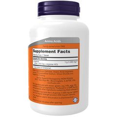 NOW Foods L-Arginine 1000mg tablets close-up for easy daily use.