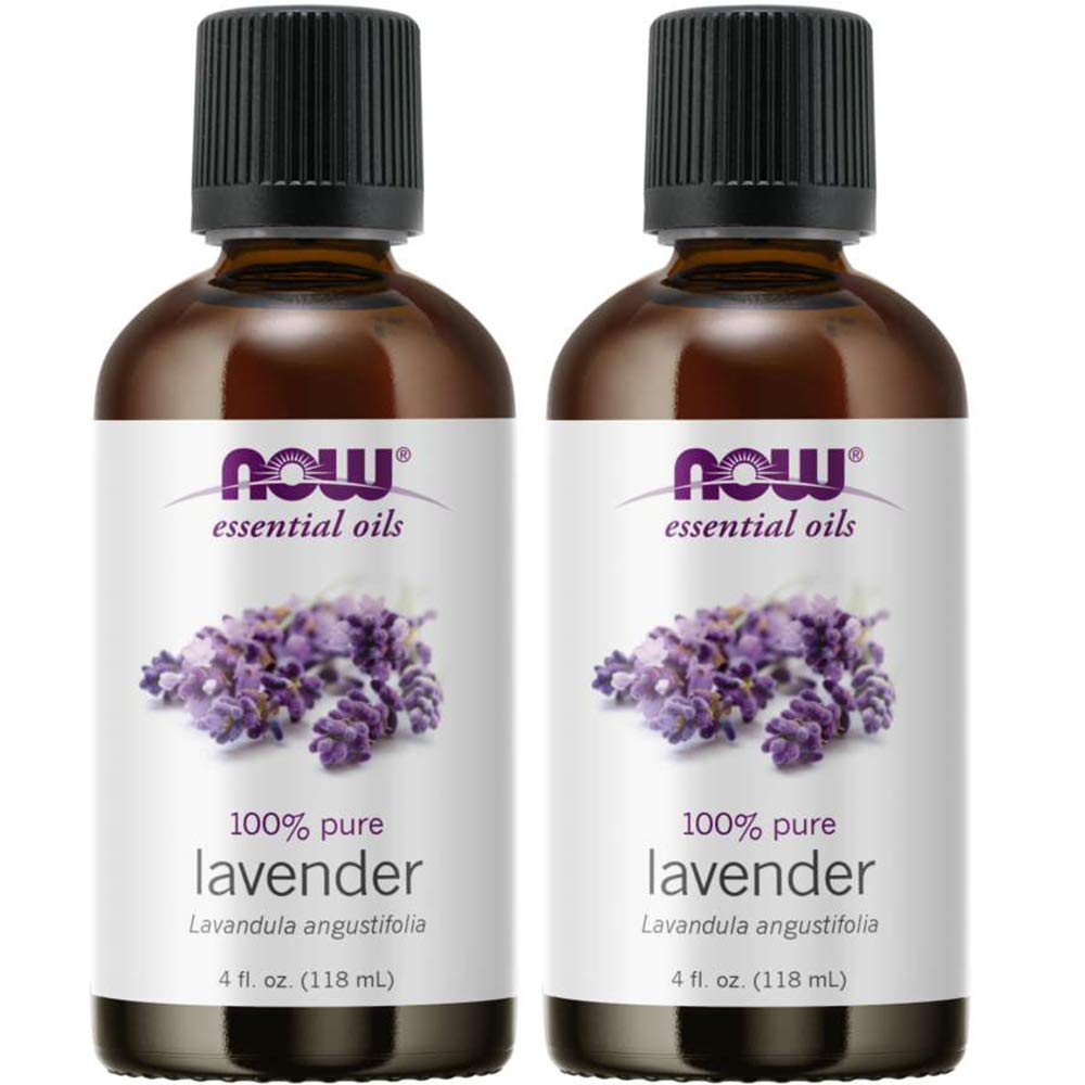 NOW Foods lavender oil bottle front for pure aromatherapy use