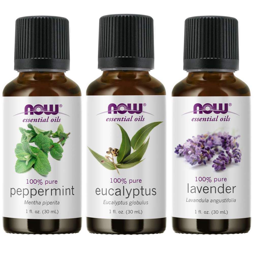 NOW Foods Lavender oil bottle pour for calming aroma
