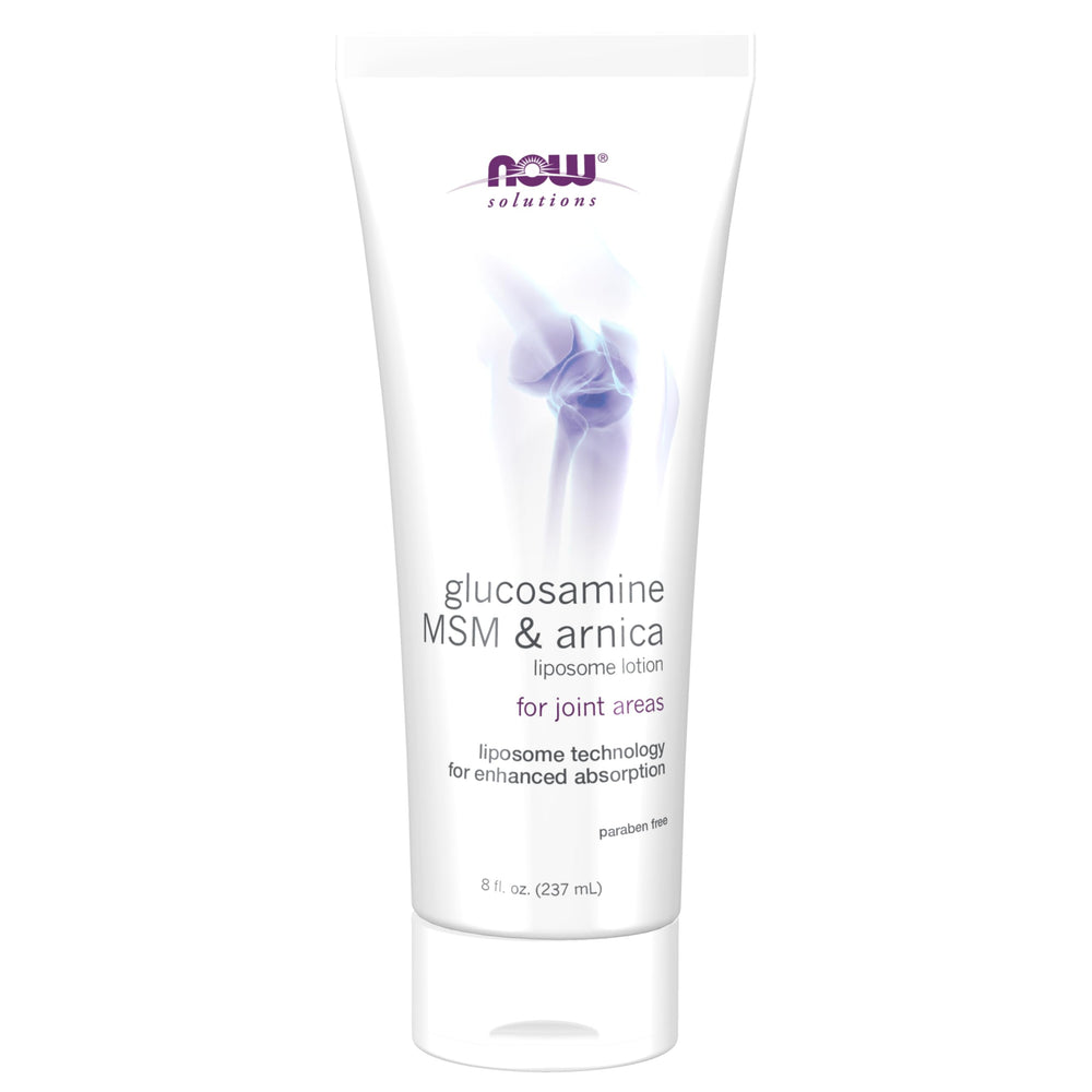 NOW Foods Liposomial Lotion articulaciones, hidratación suave para áreas sensibles.